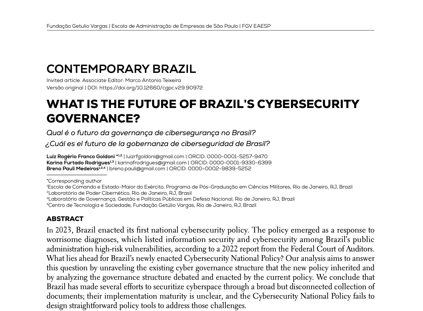 What Is The Future Of Brazil’s Cybersecurity Governance?