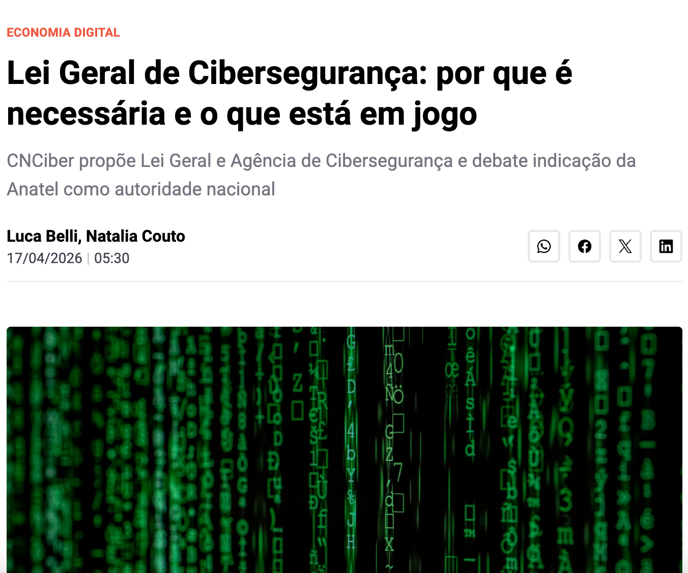Lei Geral de Cibersegurança: por que é necessária e o que está em jogo